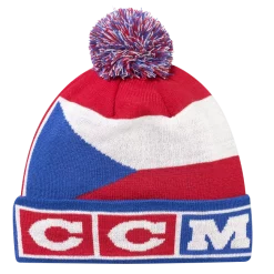Bonnet De Ski CCM FLAG POM KNIT TEAM CZECH Multiple Team Color