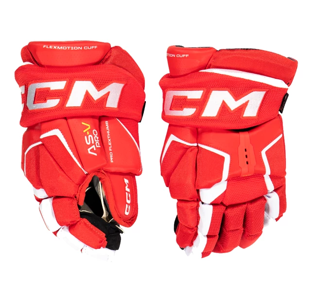 Gants De Hockey, Junior CCM Tacks AS-V PRO Red/white 2 Gants De Hockey, Junior CCM Tacks AS-V PRO Red/white