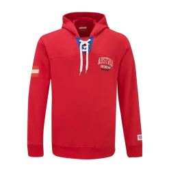 Sweat-shirt Pour Homme CCM FLAG HOODIE TEAM AUSTRIA Red SR