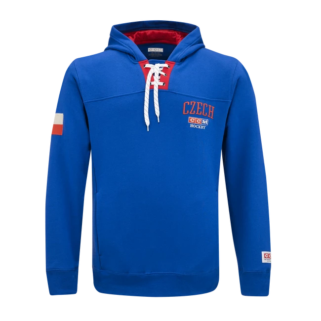 Sweat-shirt Pour Homme CCM FLAG HOODIE TEAM CZECH Collegiate Royal SR 3 Sweat-shirt Pour Homme CCM FLAG HOODIE TEAM CZECH Collegiate Royal SR