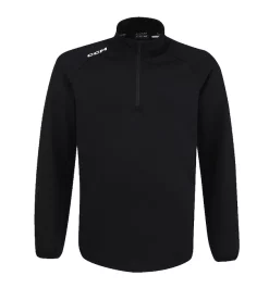 Sweat-shirt Pour Homme CCM LOCKER ROOM FLEECE 1/4 ZIP Black