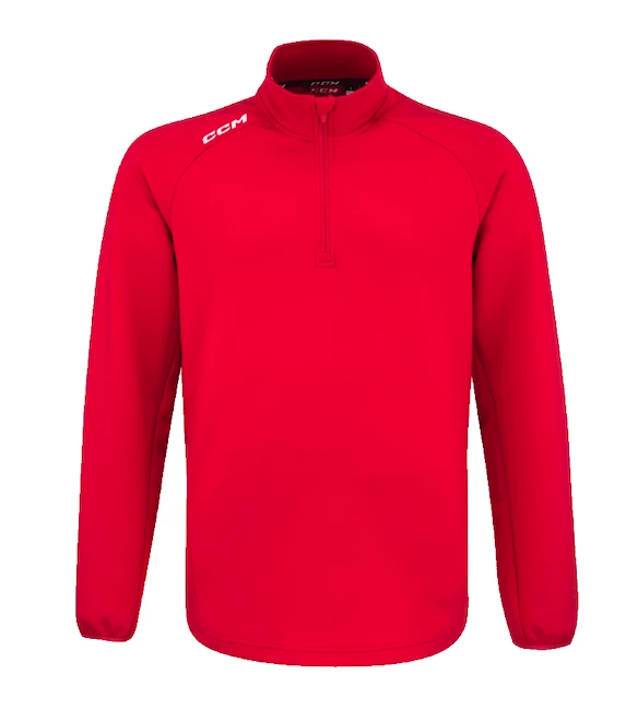 Sweat-shirt Pour Homme CCM LOCKER ROOM FLEECE 1/4 ZIP Red 3 Sweat-shirt Pour Homme CCM LOCKER ROOM FLEECE 1/4 ZIP Red