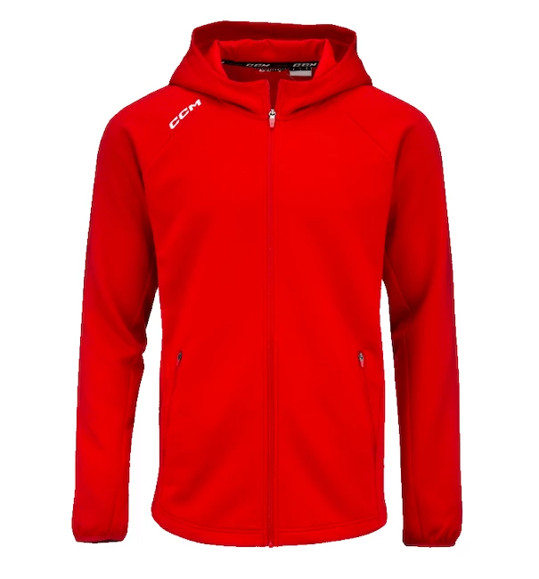 Sweat-shirt Pour Homme CCM LOCKER ROOM FLEECE FULL ZIP HOODIE Red 3 Sweat-shirt Pour Homme CCM LOCKER ROOM FLEECE FULL ZIP HOODIE Red