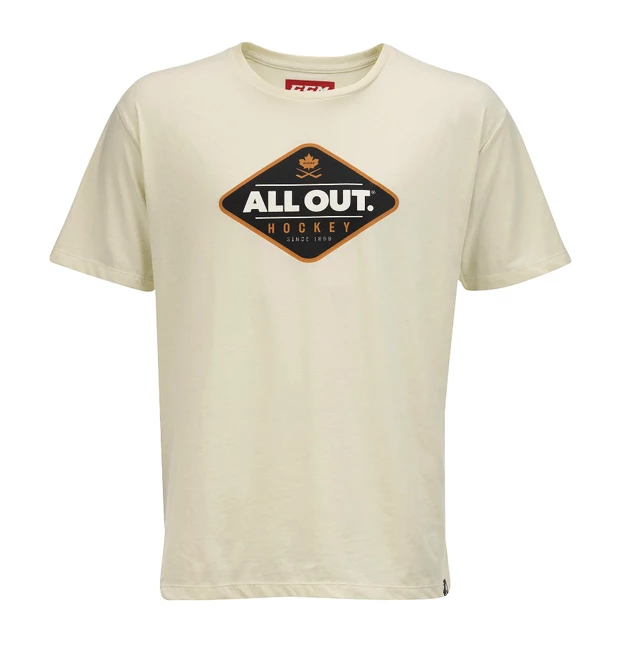 T-shirt Pour Homme CCM ALL OUTSIDE SS Tee White 3 T-shirt Pour Homme CCM ALL OUTSIDE SS Tee White