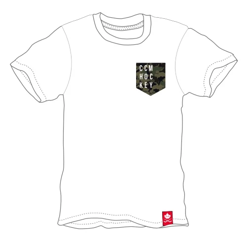 T-shirt Pour Homme CCM CAMO POCKET S/S TEE SR 3 T-shirt Pour Homme CCM CAMO POCKET S/S TEE SR