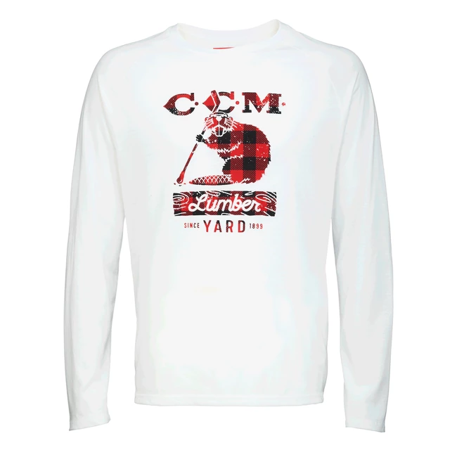 T-shirt Pour Homme CCM HOLIDAY MASCOTT LUMBER L/S TEE SR 3 T-shirt Pour Homme CCM HOLIDAY MASCOTT LUMBER L/S TEE SR