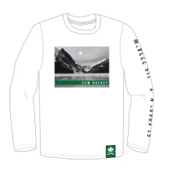 T-shirt Pour Homme CCM NOSTALGIA POND L/S TEE SR White