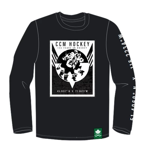 T-shirt Pour Homme CCM NOSTALGIA POSTER L/S TEE SR 3 T-shirt Pour Homme CCM NOSTALGIA POSTER L/S TEE SR